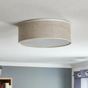 Clearance BRITOP Plafonnier Canvas, beige, Ø 38cm