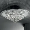 Fashion ORION Plafonnier CAROL en chrome avec pampilles en crist
