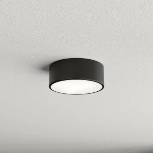 Best TEMAR LIGHTING Plafonnier Cleo, Ø 20 cm, IP54, noir, métal, E27