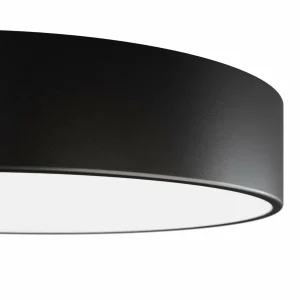 Best TEMAR LIGHTING Plafonnier Cleo, Ø 20 cm, IP54, noir, métal, E27