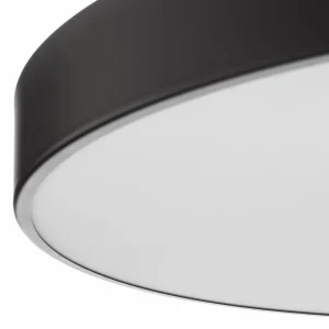 Online TEMAR LIGHTING Plafonnier Cleo diffuseur de verre, noir, Ø 78cm