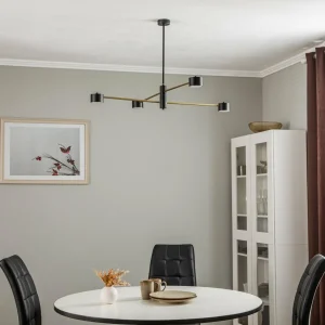 Fashion Eko-Light Plafonnier Cross Gold, à 4 lampes