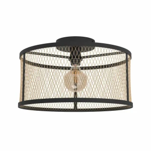 Fashion EGLO Plafonnier Dellow, Ø 45 cm, noir/laiton, acier