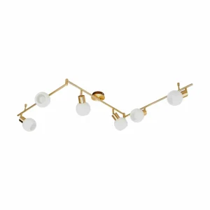 Shop Lindby Plafonnier Elaina à 6 lampes, laiton