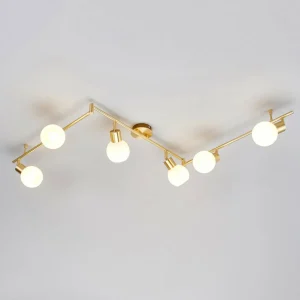 Shop Lindby Plafonnier Elaina à 6 lampes, laiton