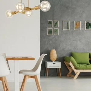 Discount Lamkur Plafonnier Eliza, à quatre lampes, doré