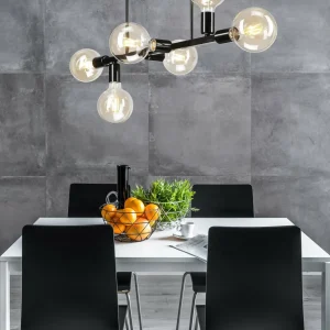 Flash Sale Lamkur Plafonnier Eliza, à six lampes, noir