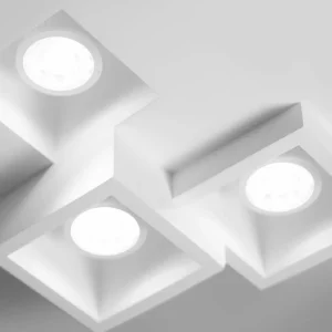 New TECNICO by Sforzin Plafonnier encastré Heraea à 3 lampes