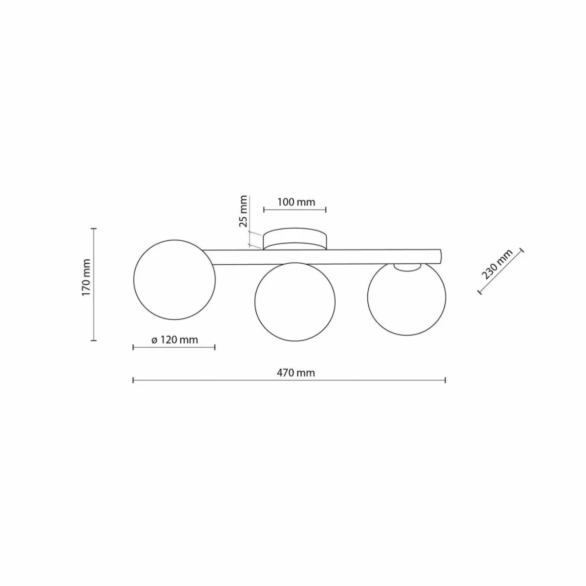 plafonnier_estera_verre_opalin_bois___lampes_2.webp Outlet TK Lighting Plafonnier Estera, verre opalin, bois, à 3 lampes