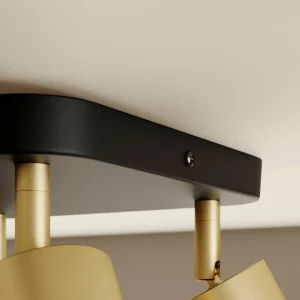 Outlet Nowodvorski Lighting Plafonnier Eye Spot à 4 lampes, noir/laiton