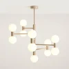 Hot ALDEX Plafonnier Flare 11, beige, à 11 lampes, verre, métal