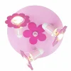 Flash Sale Elobra Plafonnier Fleurs, rose, rond, à 3 lampes