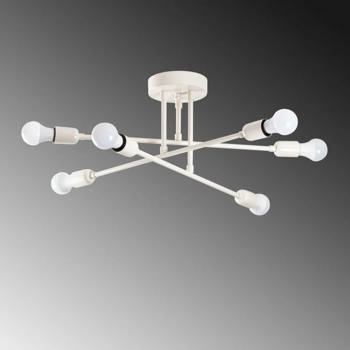 plafonnier_flower__blanc_crme_mtal___lampes_3.webp New Opviq Plafonnier Flower 177, blanc crème, métal, à 6 lampes