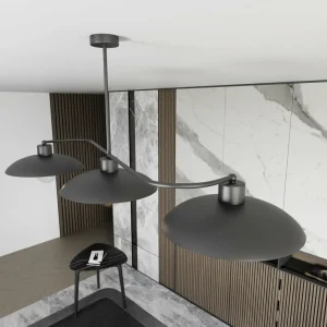 Best Sale EMIBIG LIGHTING Plafonnier Foster, 3 lampes, 113 cm, noir, métal