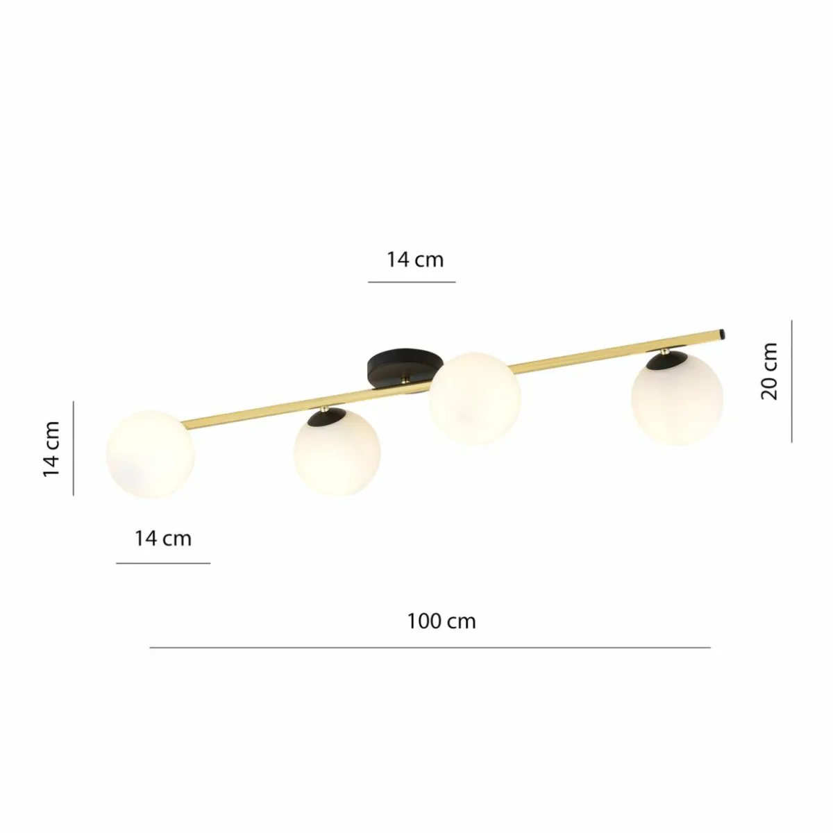 plafonnier_glassy__lampes_linaire_noiroropale_2.webp Discount Euluna Plafonnier Glassy 4 lampes linéaire noir/or/opale