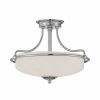 Best QUOIZEL Plafonnier Griffin, Ø 43 cm, chrome