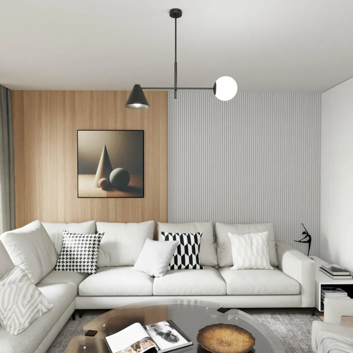 plafonnier_hermes__lampes_noir_verre__cm_e_0.webp Cheap EMIBIG LIGHTING Plafonnier Hermes, 2 lampes, noir, verre, 70 cm, E14