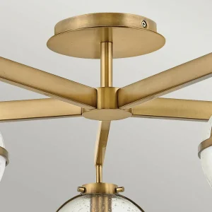 Flash Sale HINKLEY Plafonnier Hollis, à 5 lampes, laiton/transparent