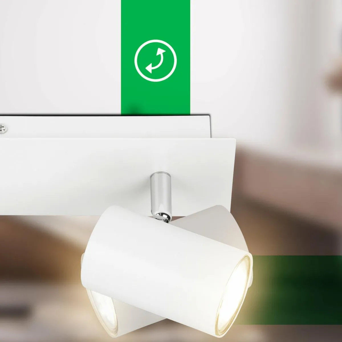 plafonnier_isil_a_blanc___lampes_mtal_orientable_4.webp Discount Briloner Plafonnier Isil A, blanc, à 2 lampes, métal, orientable