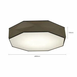 Discount TK Lighting Plafonnier Kantoor New, Ø 88 cm, noir