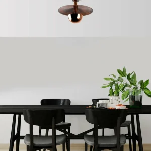 Outlet Opviq Plafonnier Kurt 13355, couleur cuivre, métal, Ø 48 cm