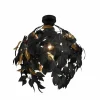 Shop Reality Leuchten Plafonnier Leavy, Ø 38 cm, noir/or, plastique