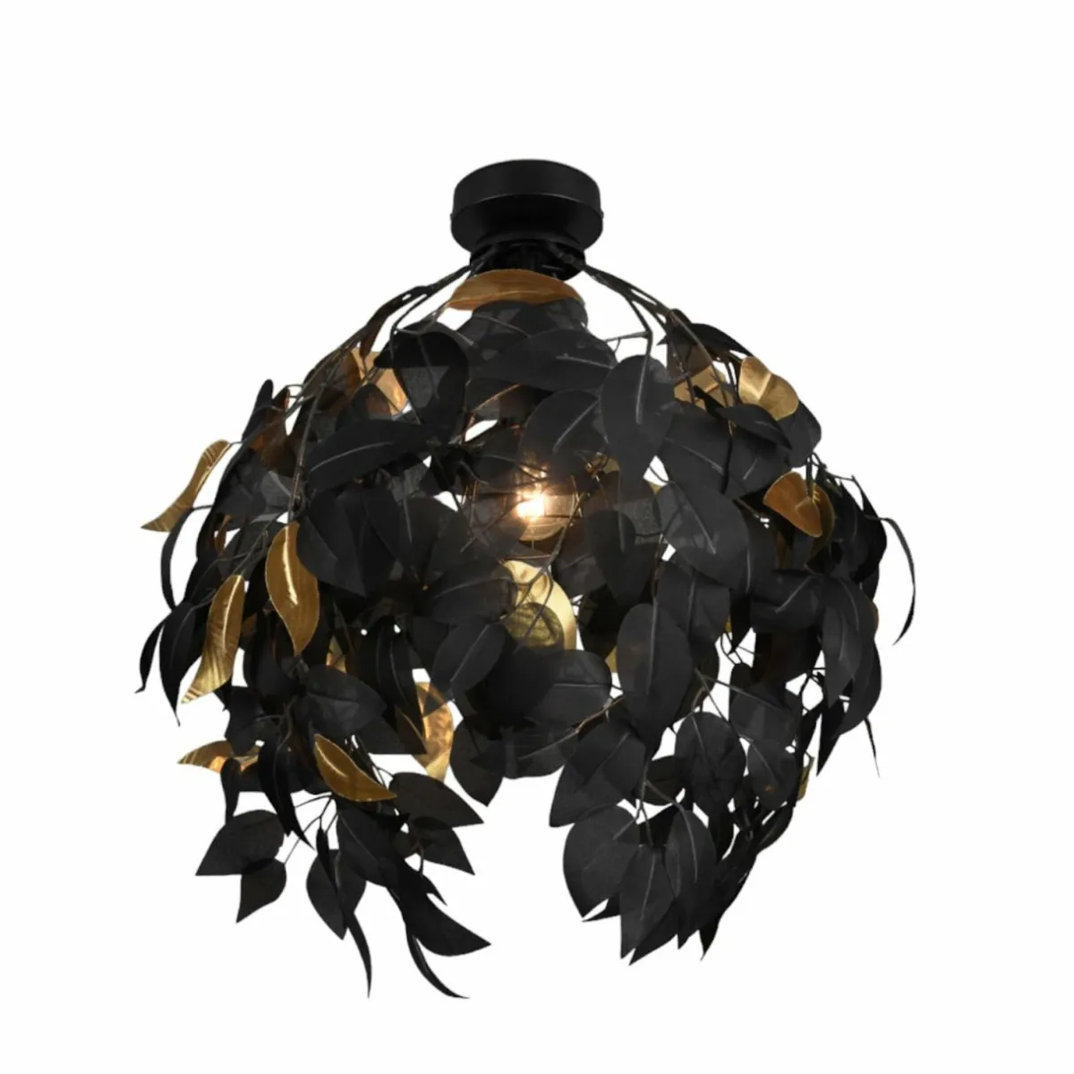 plafonnier_leavy___cm_noiror_plastique_0-1.webp Shop Reality Leuchten Plafonnier Leavy, Ø 38 cm, noir/or, plastique