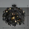 Best Reality Leuchten Plafonnier Leavy, Ø 70 cm, noir/or, plastique