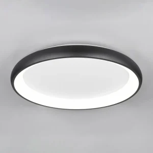 New Trio Lighting Plafonnier LED Cardona, Ø 75 cm, noir mat, métal, CCT