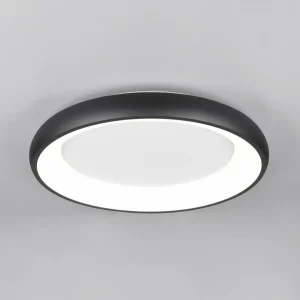 Discount Trio Lighting Plafonnier LED Cardona, Ø 62 cm, noir mat, métal, CCT