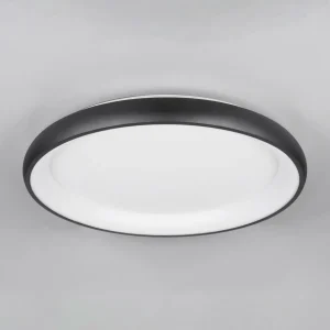 New Trio Lighting Plafonnier LED Cardona, Ø 75 cm, noir mat, métal, CCT
