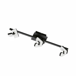 Flash Sale FISCHER & HONSEL Plafonnier LED Ray, 60 cm, à 3 lampes, noir, métal