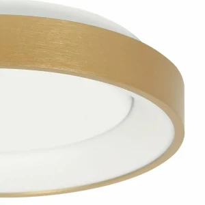 Fashion Steinhauer Plafonnier LED Ringlede, doré, hauteur 6 cm, Ø 38 cm