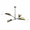 Online EMIBIG LIGHTING Plafonnier Lotus, noir/doré, à 4 lampes