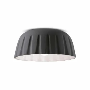 Shop Ferroluce Plafonnier Madame Gres Céramique 17 cm anthracite