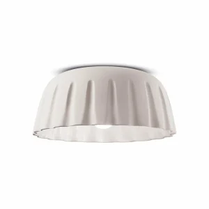 New Ferroluce Plafonnier Madame Gres Céramique, hauteur 17 cm, blanc