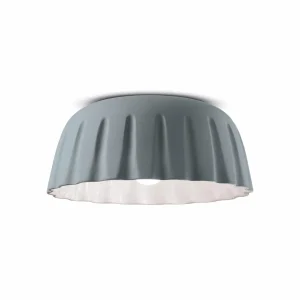 Clearance Ferroluce Plafonnier Madame Gres Céramique hauteur 17 cm, gris