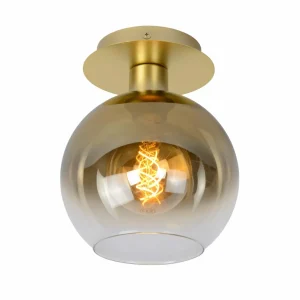 Best Lucide Plafonnier Marius, doré, à 1 lampe, verre