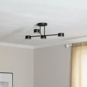 Best EMIBIG LIGHTING Plafonnier Modus 4, acier, à 4 lampes, GX53, noir