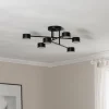 Discount EMIBIG LIGHTING Plafonnier Modus 6, acier, à 6 lampes, GX53, noir