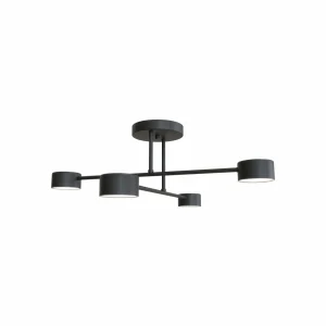 Best EMIBIG LIGHTING Plafonnier Modus 4, acier, à 4 lampes, GX53, noir