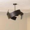 Store Euluna Plafonnier Moira, noir, Ø 47 cm, à 3 lampes