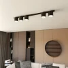 Store EMIBIG LIGHTING Plafonnier Nano, noir, à 5 lampes, métal