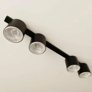 Best EMIBIG LIGHTING Plafonnier Nano, noir, à 4 lampes, métal