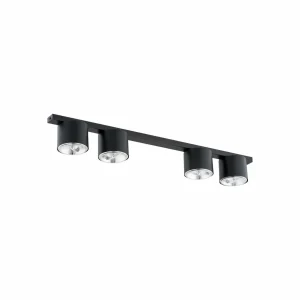 Best EMIBIG LIGHTING Plafonnier Nano, noir, à 4 lampes, métal
