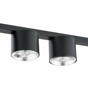 Store EMIBIG LIGHTING Plafonnier Nano, noir, à 5 lampes, métal
