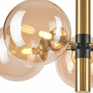 Best Sale Lamkur Lighting Plafonnier Natalia, à 5 lampes, verre, or