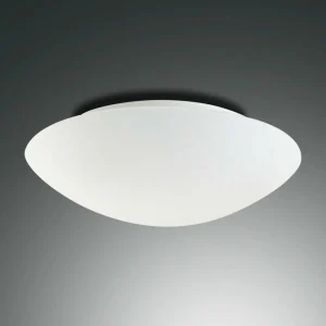 Store Fabas Luce Plafonnier Pandora, Ø 36 cm, verre, blanc