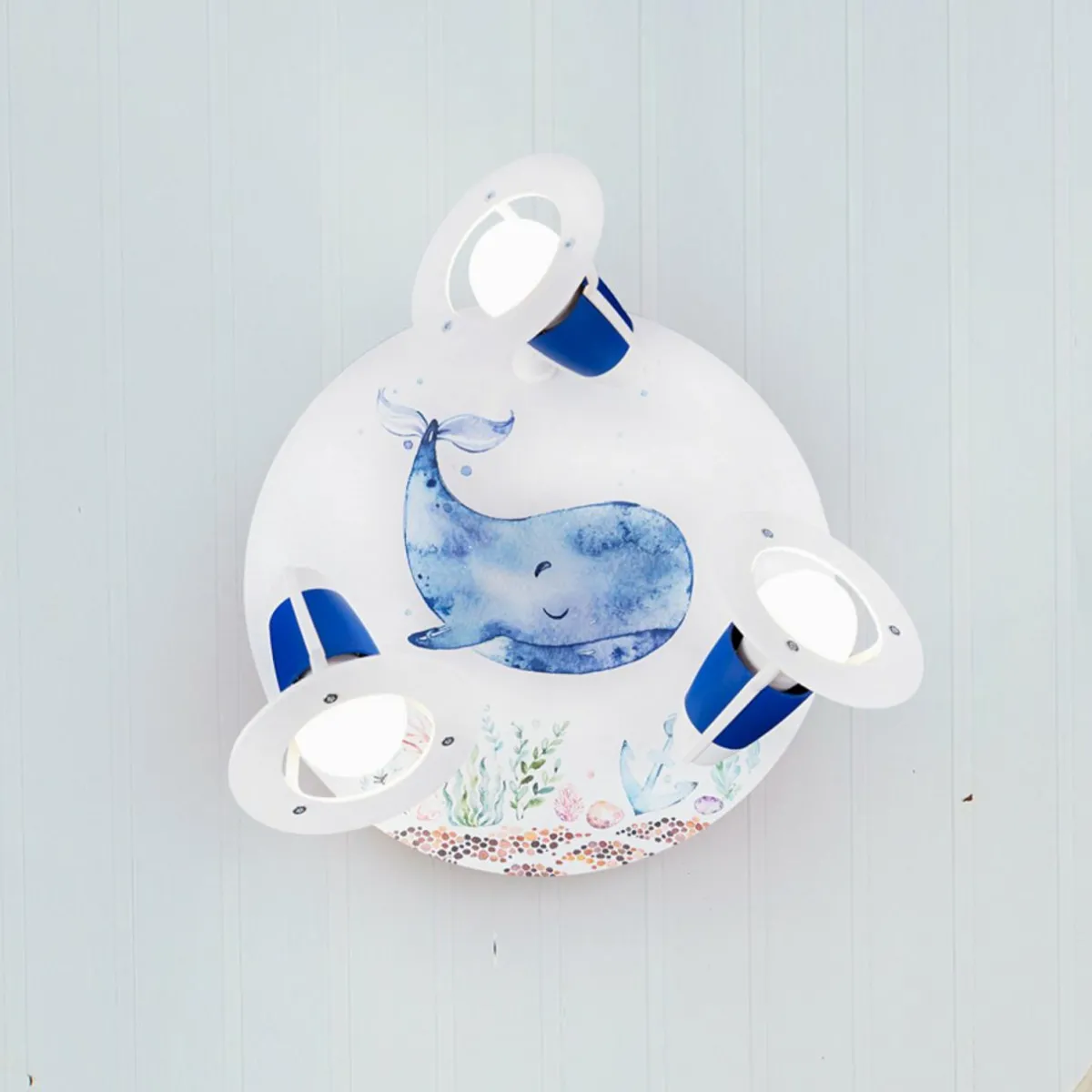 plafonnier_paul_pottwal_blancbleu___cm___lampes_0.webp Clearance Elobra Plafonnier Paul Pottwal, blanc-bleu, Ø 29 cm, à 3 lampes