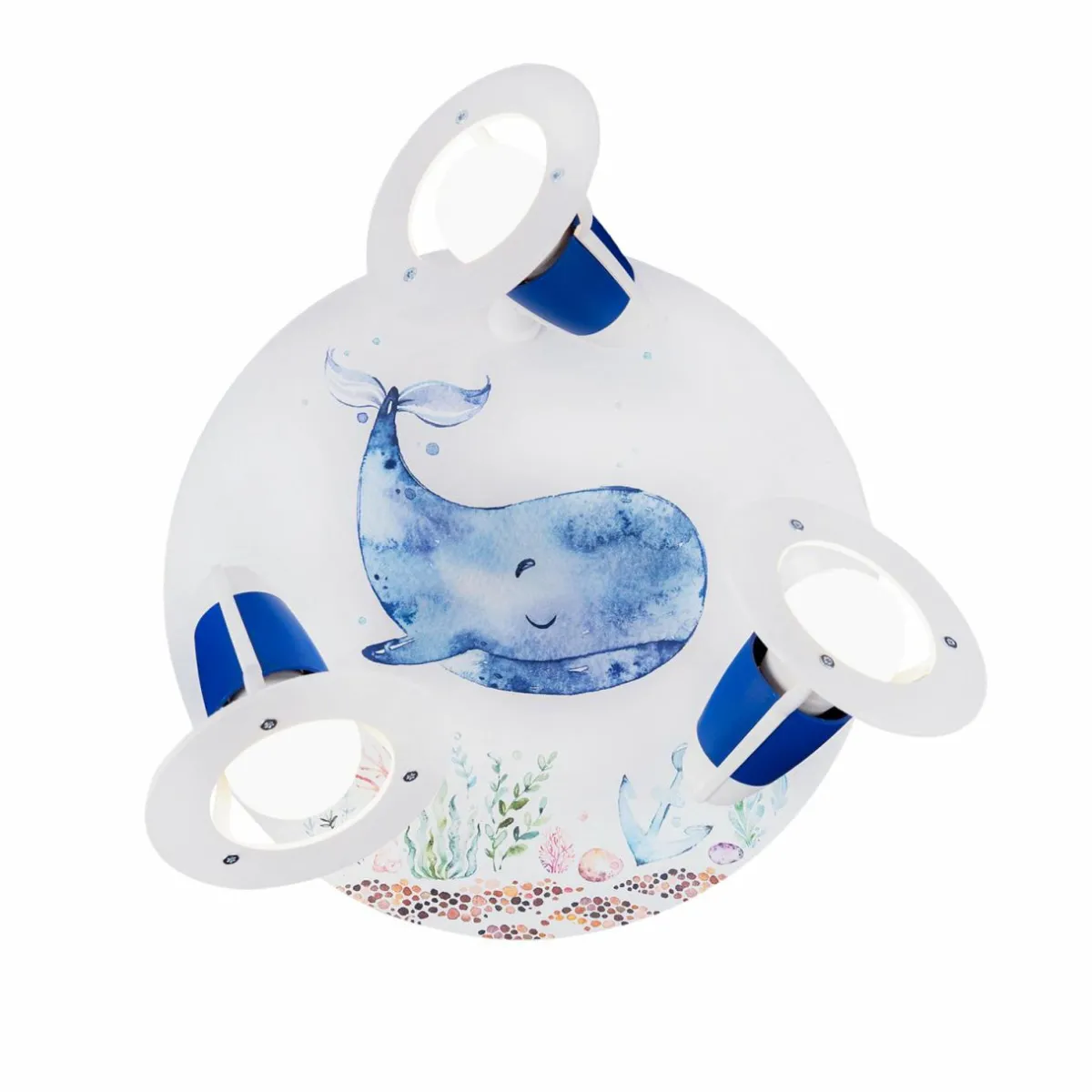plafonnier_paul_pottwal_blancbleu___cm___lampes_1.webp Clearance Elobra Plafonnier Paul Pottwal, blanc-bleu, Ø 29 cm, à 3 lampes